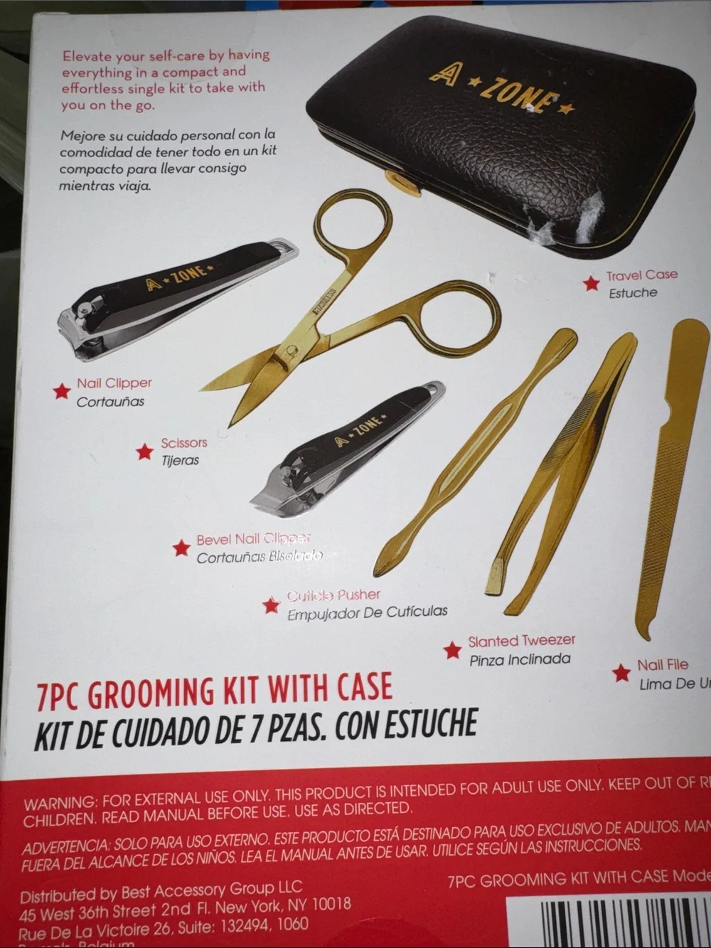 7PC Men's Grooming Kit in Gold